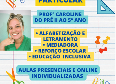 Aulas particulares da Alfabetização ao 5° ano